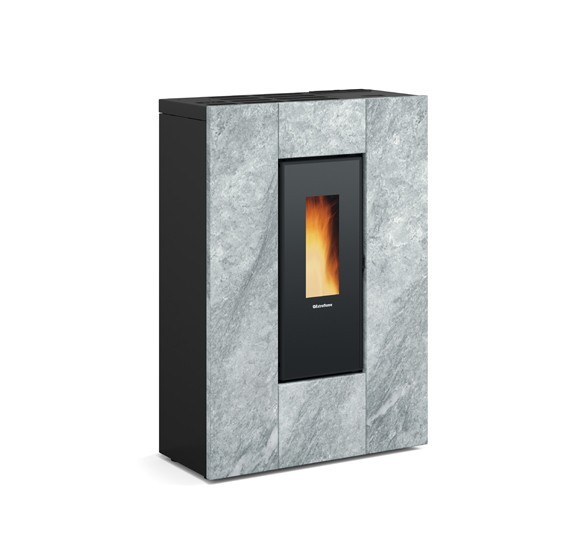 Poêle à granules extra plat canalisable - EXTRAFLAME Marilena Plus Petra 5.0.16 8 kW