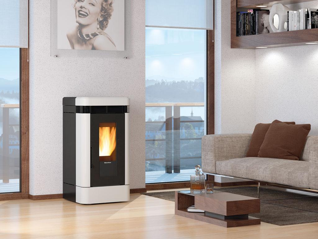 Poêle à granules en céramique - EXTRAFLAME Lucia.16 13 kW
