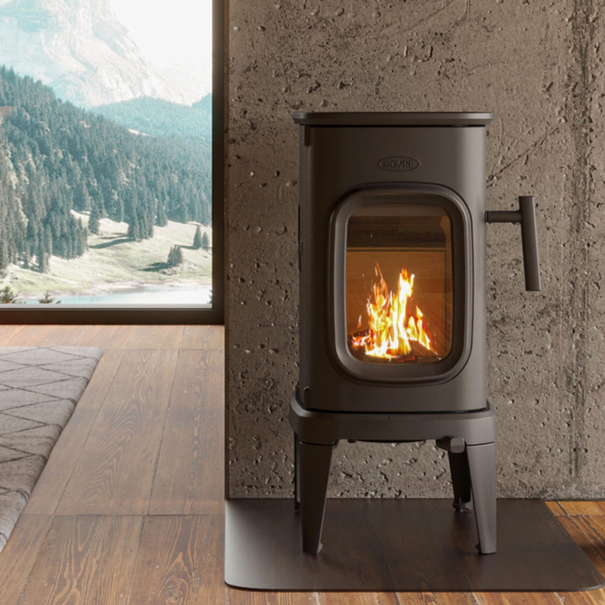 Poêle à bois en fonte raccordable - DOVRE Saga 101 7.5 kW