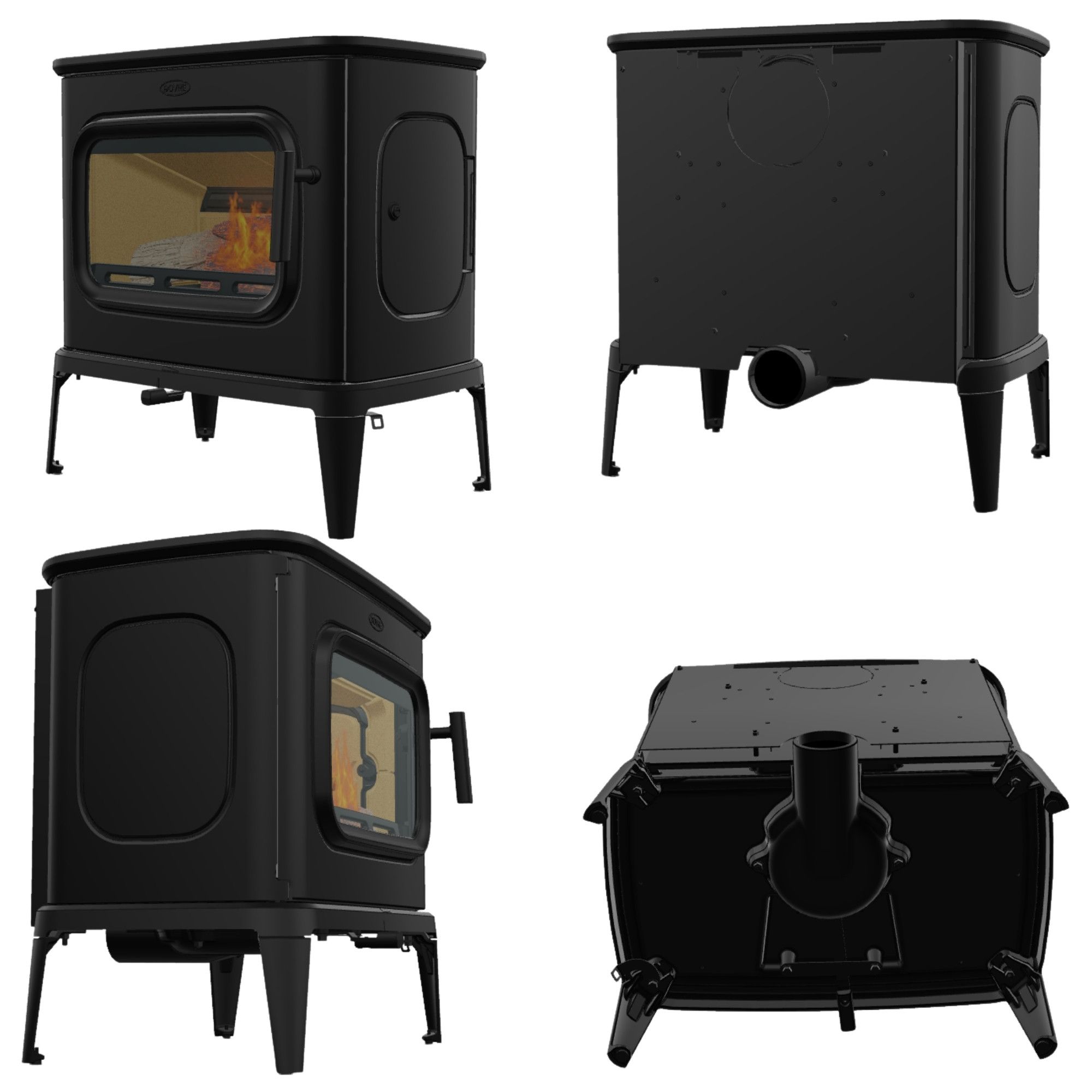 Poêle à bois en fonte raccordable - DOVRE Saga 301 10.5 kW