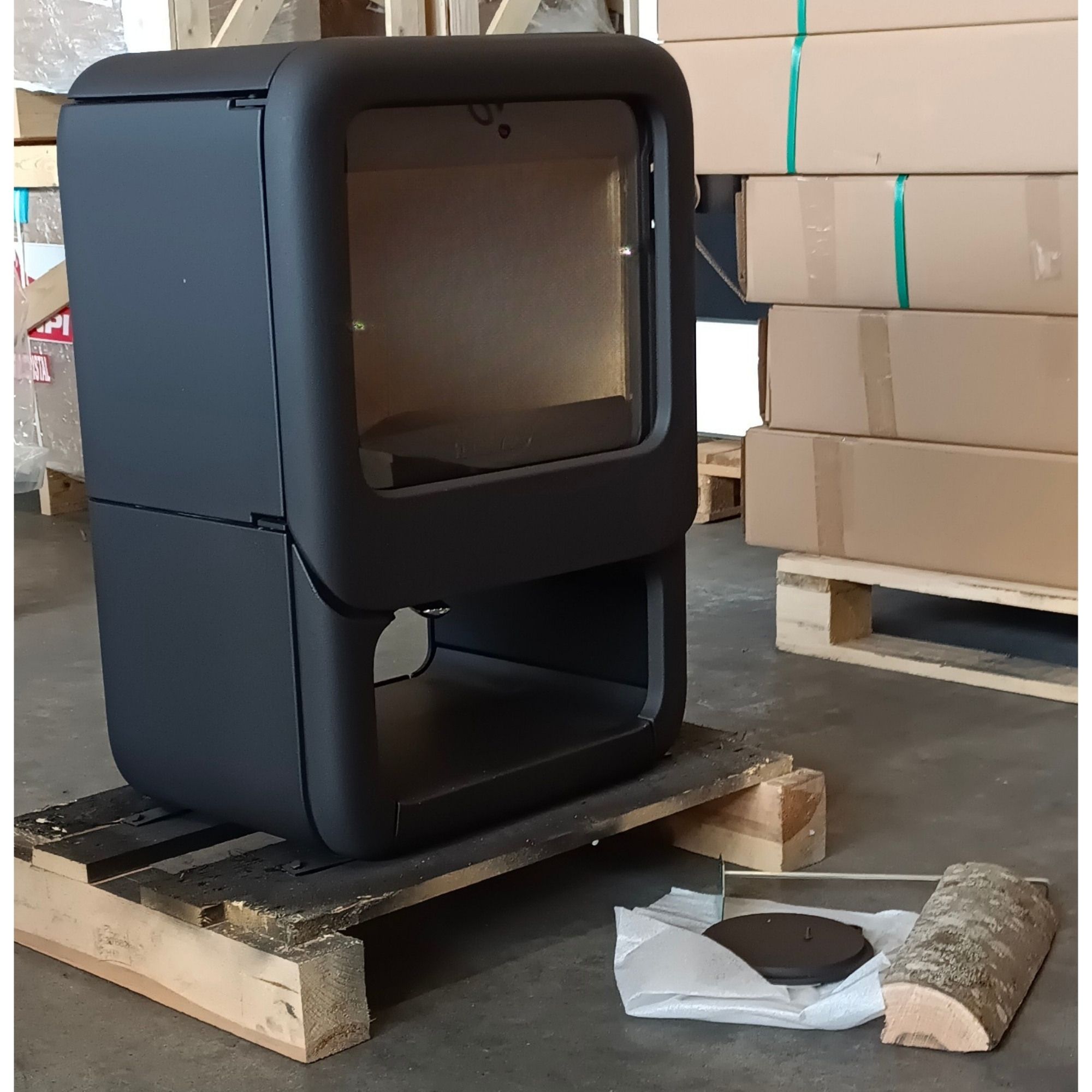 Poêle à bois en fonte raccordable - DOVRE Rock 350WB 7kW