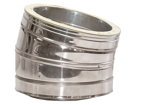 Coude 15° paroi isolé Ø80mm - DW 316L/304