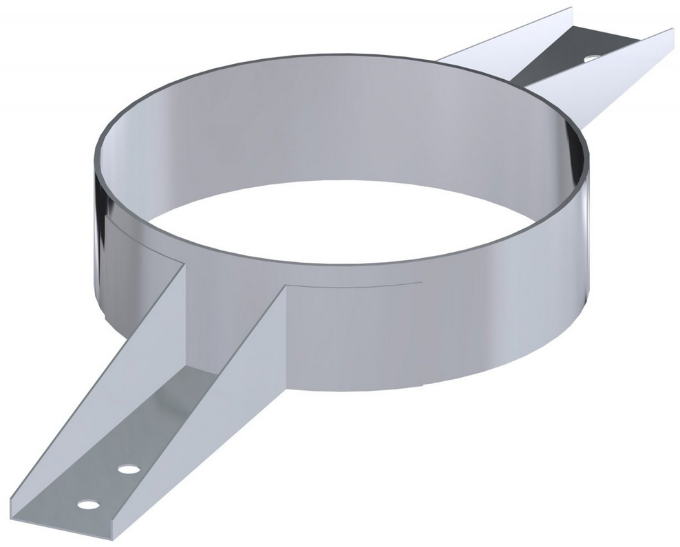 Collier à dalle renforcé 180° Ø80mm - DW 316L/304