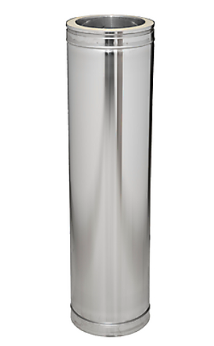 Conduit droit paroi isolé 940 mm Ø100mm - DW 316L/304