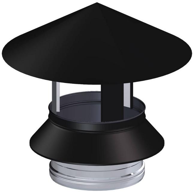 Capuchon pare-pluie Ø150mm - DW BLACK