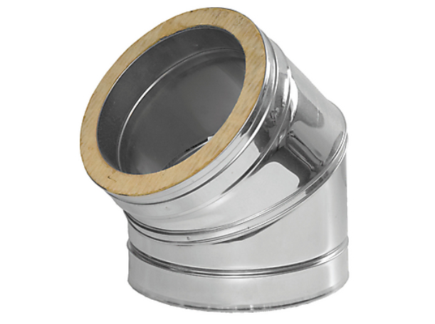 Coude 45° paroi isolé Ø150mm - DINAK