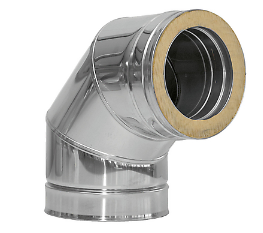 Coude 90° paroi isolé Ø150mm - DINAK