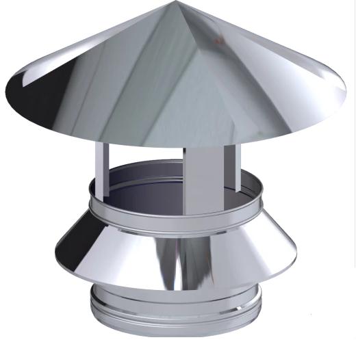 Capuchon pare-pluie Ø200mm - DINAK DW BOIS
