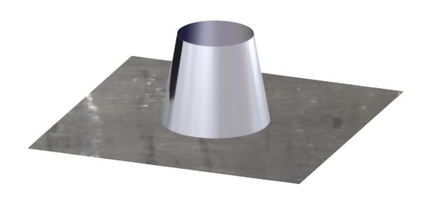 Solin de toit plat Ø80mm - DW 316L/304