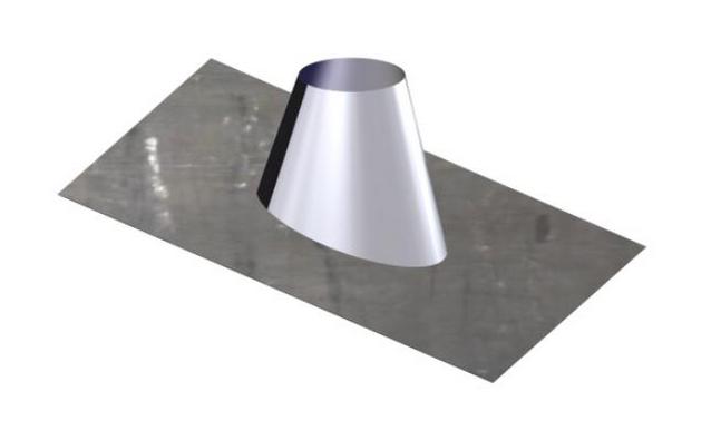 Solin de toit en pente 5/30° Ø100mm - DW 316L/304