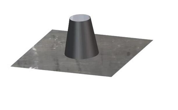 Solin de toit plat Ø200mm - DW BLACK