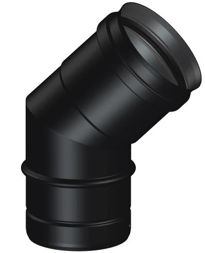 Coude 45° Ø80mm - DEKO PELLETS CLASSIQUE