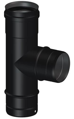 Té 90° piquage mâle Ø100mm - DEKO PELLETS CLASSIQUE