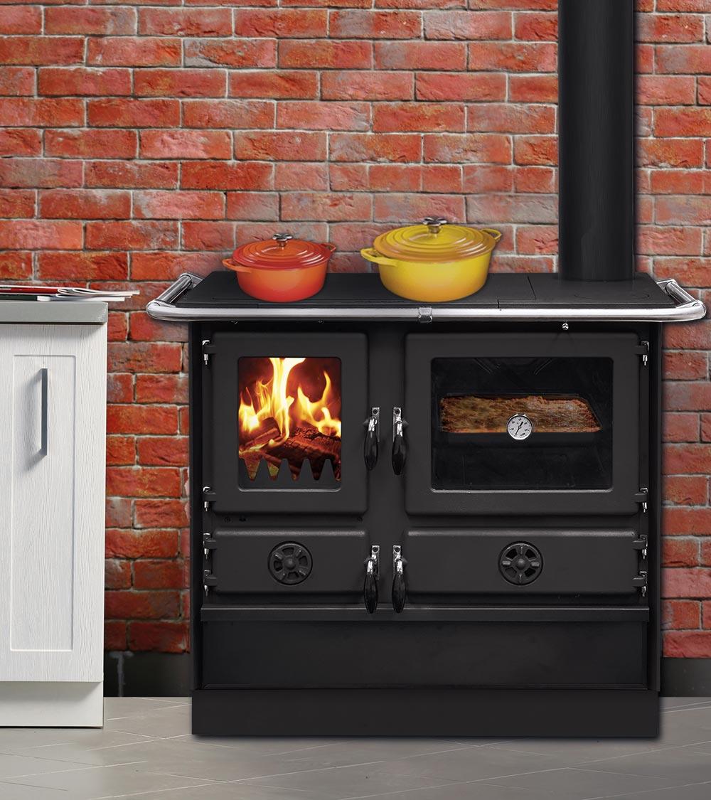 Cuisinière à bois - INTERSTOVES Magnum SD Steel 9.5 kW