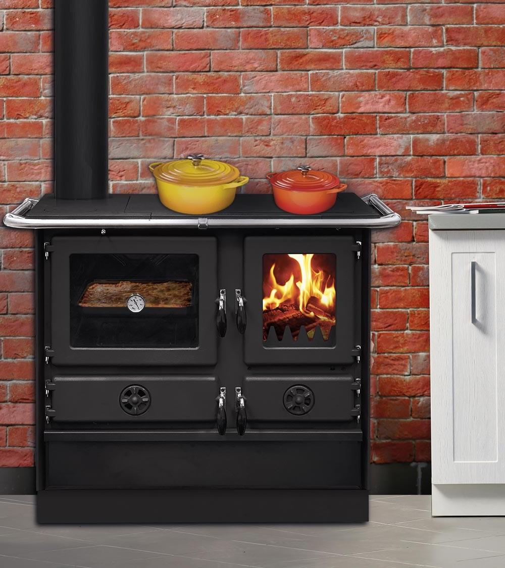 Thermo cuisinière à bois - INTERSTOVES Magnum Hydro SG steel 14 kW