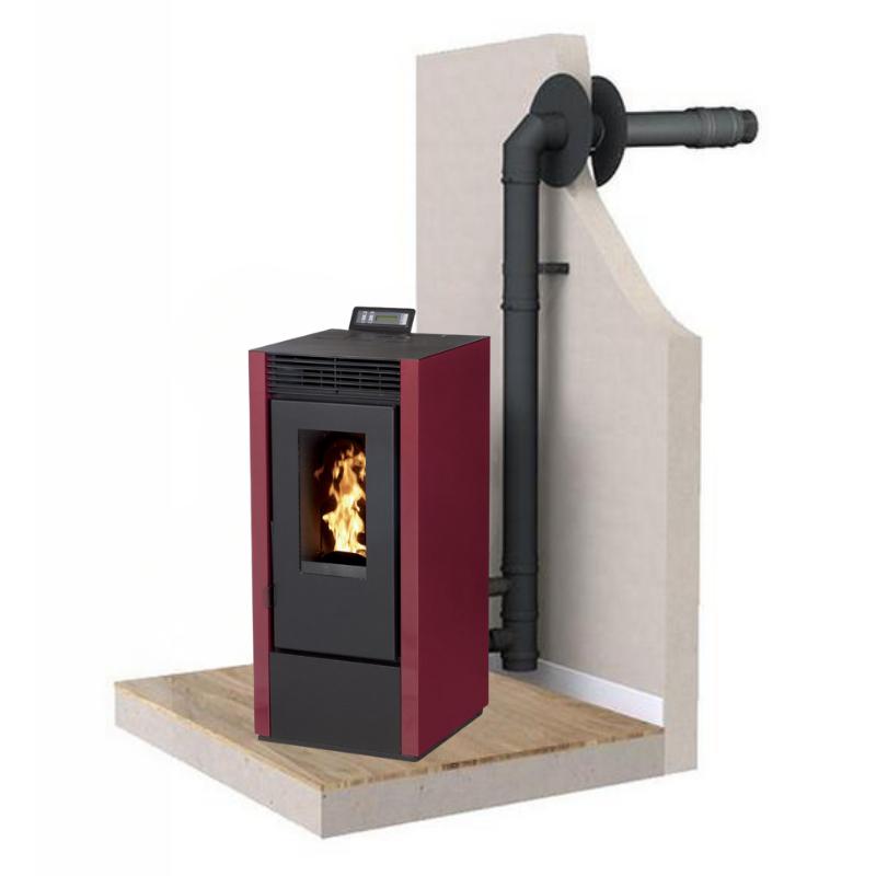 Poêle à granules étanche - INTERSTOVES Marina 14 kW