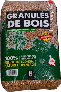 Granulés de bois Premium ECO BOIS ENERGIE - 2 palettes - 132 sacs 1980kg