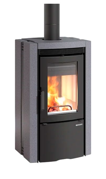 Poêle à bois raccordable en pierre - LA NORDICA Ester 5.0 8 kW