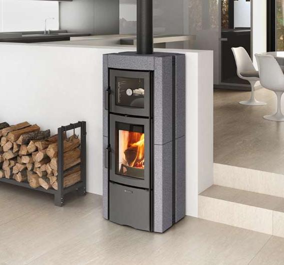 Poêle à bois avec four raccordable - LA NORDICA Ester Forno 5.0 8.2 kW