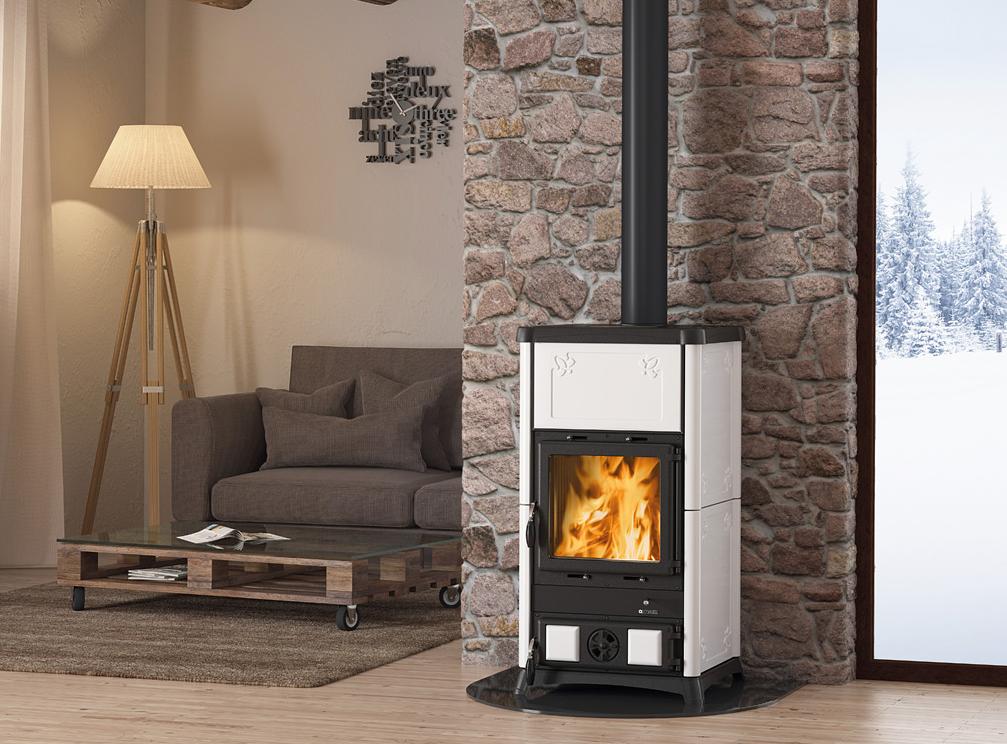 Poêle à bois raccordable en céramique - LA NORDICA Fedora.16 8.3 kW