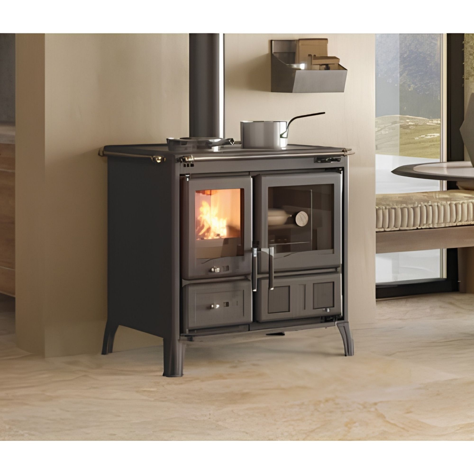 Cuisinière à bois - LA NORDICA Gardenia .16 Steel 9.5 kW