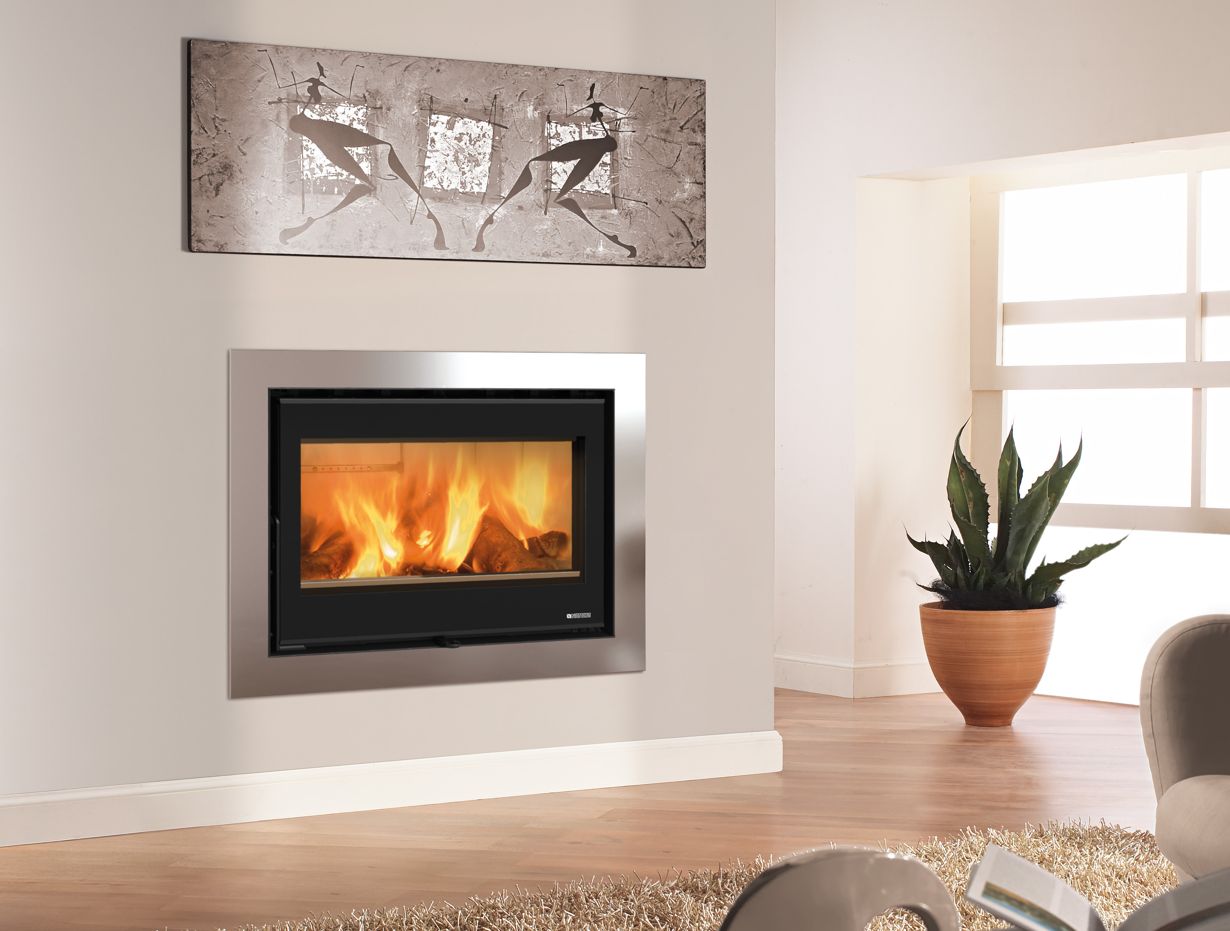 Insert à bois raccordable - LA NORDICA Inserto 80 Wide.16 12.4 kW