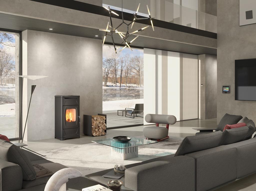 Poêle à bois automatique en fonte - LA NORDICA Larissa.16 9.3 kW