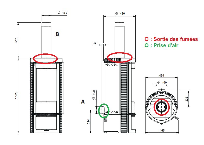 Poêle à bois en fonte raccordable - LA NORDICA Marlena.16 7.5 kW