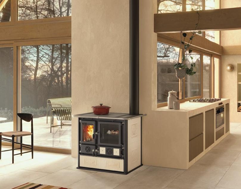 Cuisinière à bois raccordable - LA NORDICA Rosa.16 Ceramica 8.8 kW