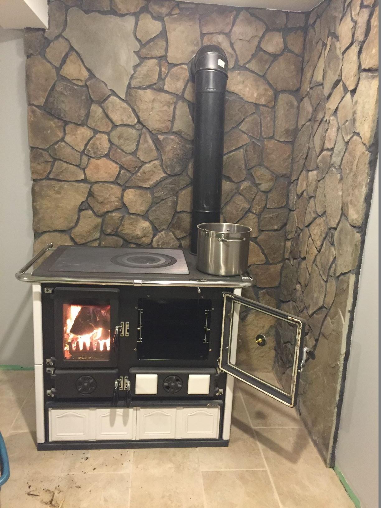 Cuisinière à bois raccordable - LA NORDICA Rosa.16 Maiolica Blanche 8.8 kW