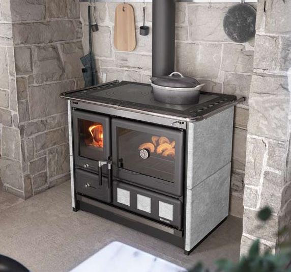 Cuisinière à bois raccordable en pierre - LA NORDICA Rosa XXL.16 Petra 10.5 kW