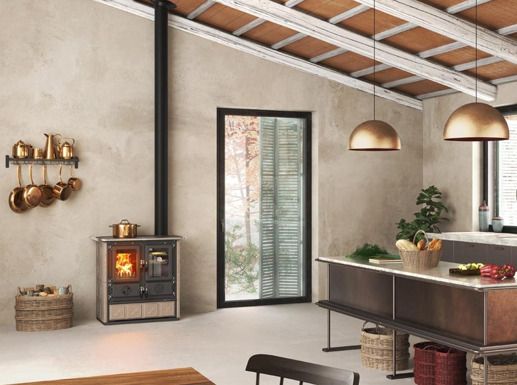 Cuisinière à bois raccordable - LA NORDICA Rosetta.16 Maiolica 7.9 kW