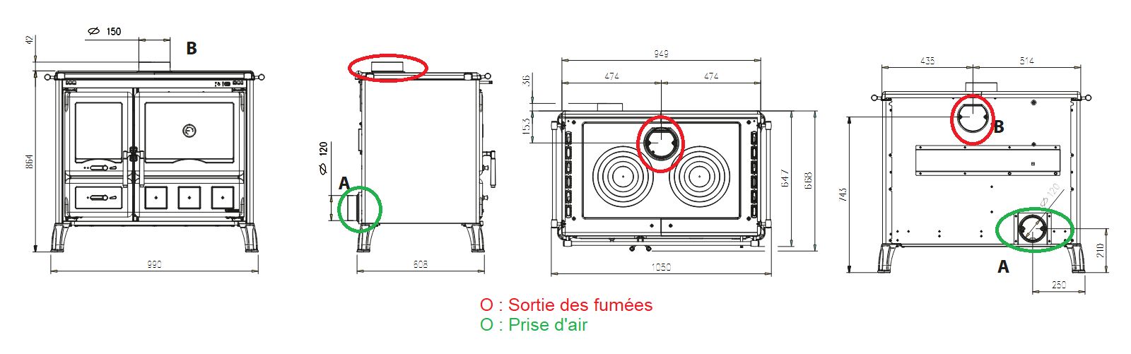 Cuisinière à bois - LA NORDICA Gardenia XXL Steel 10.5 kW