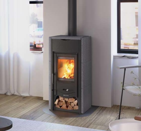 Poêle à bois raccordable en pierre - LA NORDICA Asia 5.0 7 kW