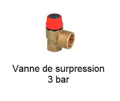 Vanne de surpression 3 bar - FM