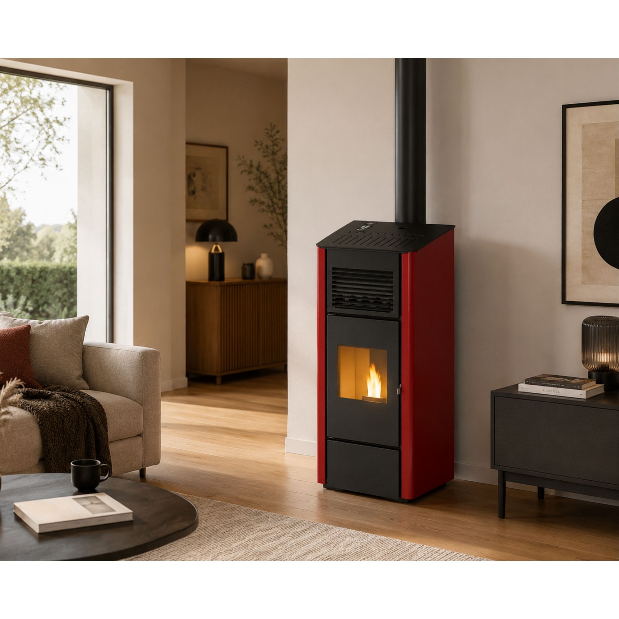 Poêle à granulés double canalisation - PUNTO FUOCO Agata 14 kW