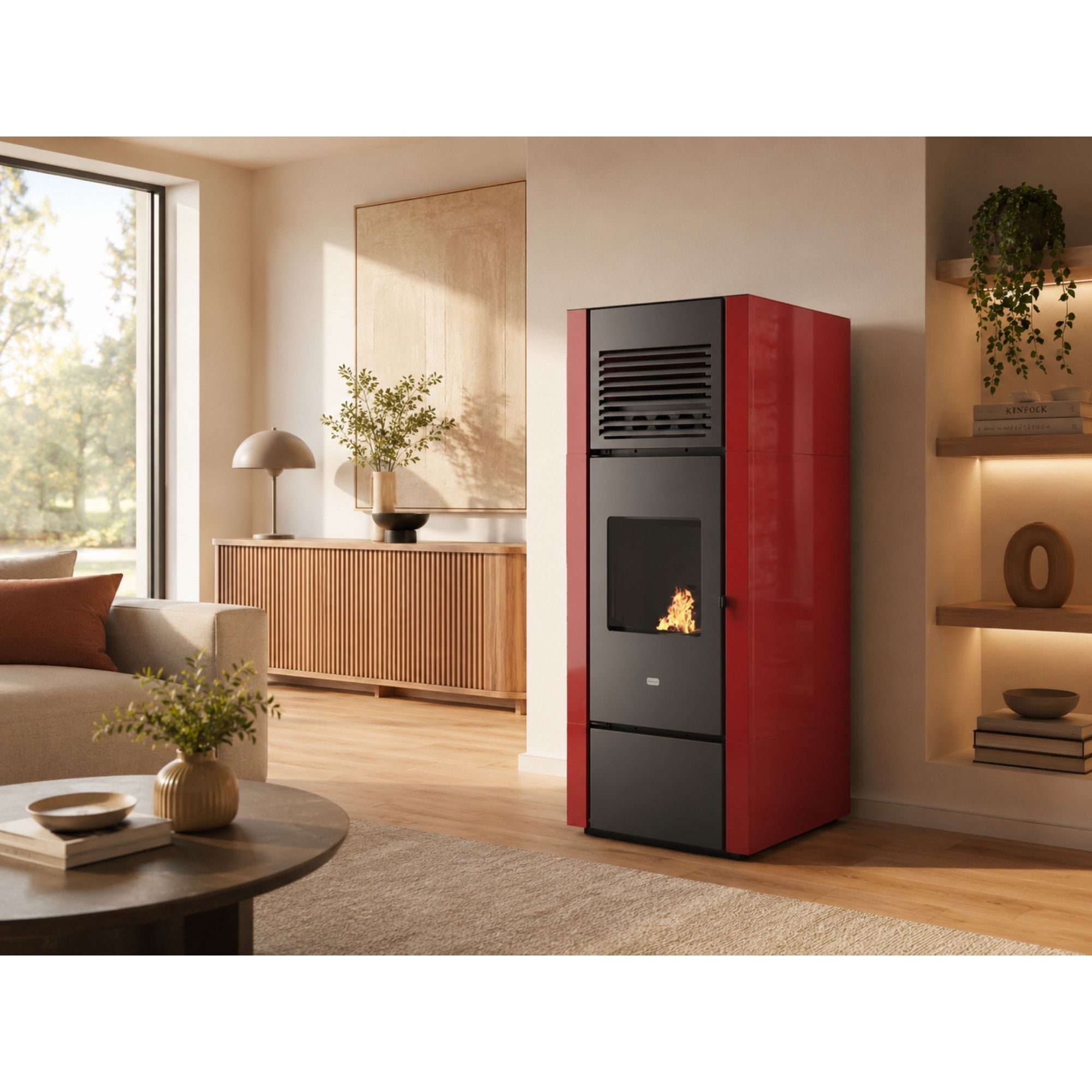 Poêle à granulés double canalisation - PUNTO FUOCO Nia 14 kW