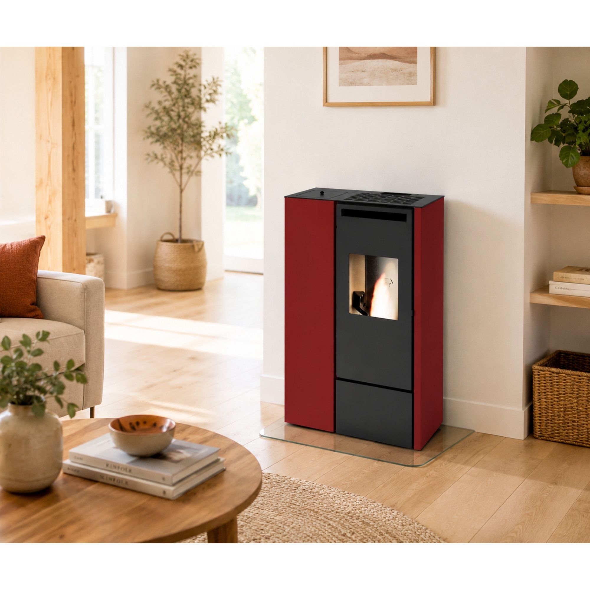 Poêle à granulés étanche slim - PUNTO FUOCO Olivia 9.9 kW