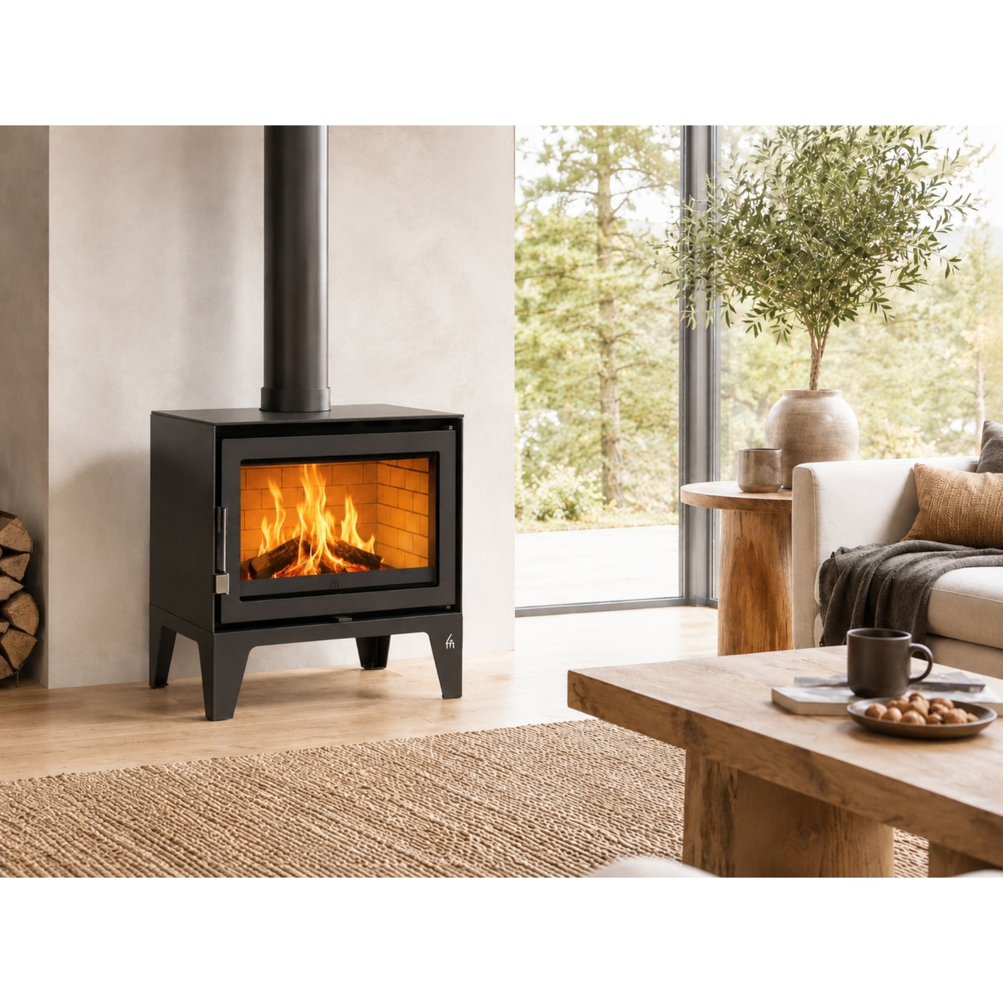 Poêle à bois fonte acier - FIREMATIC Boone 12.6 kW