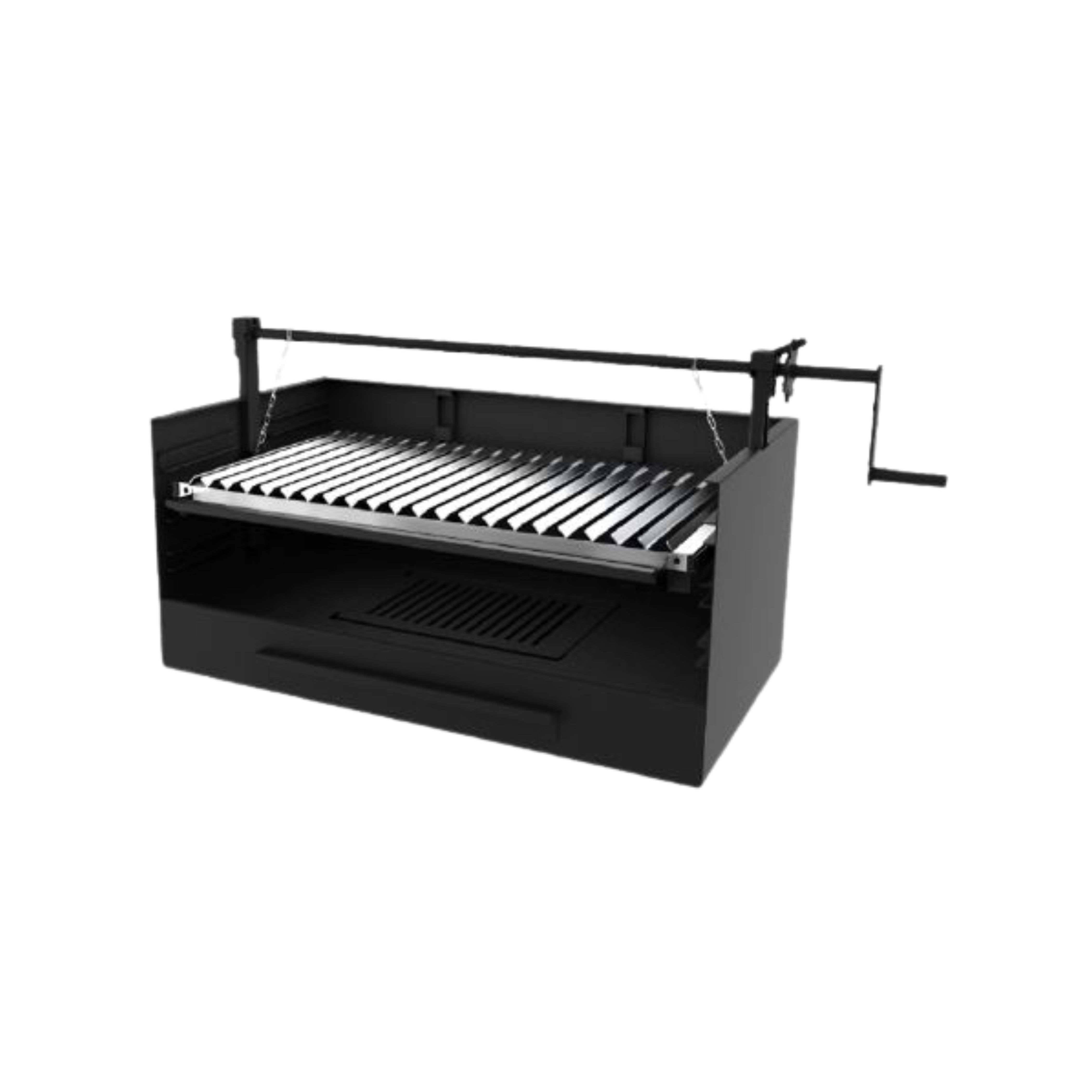 Barbecue bois/charbon à manivelle - FM CALEFACCION - BVE-60