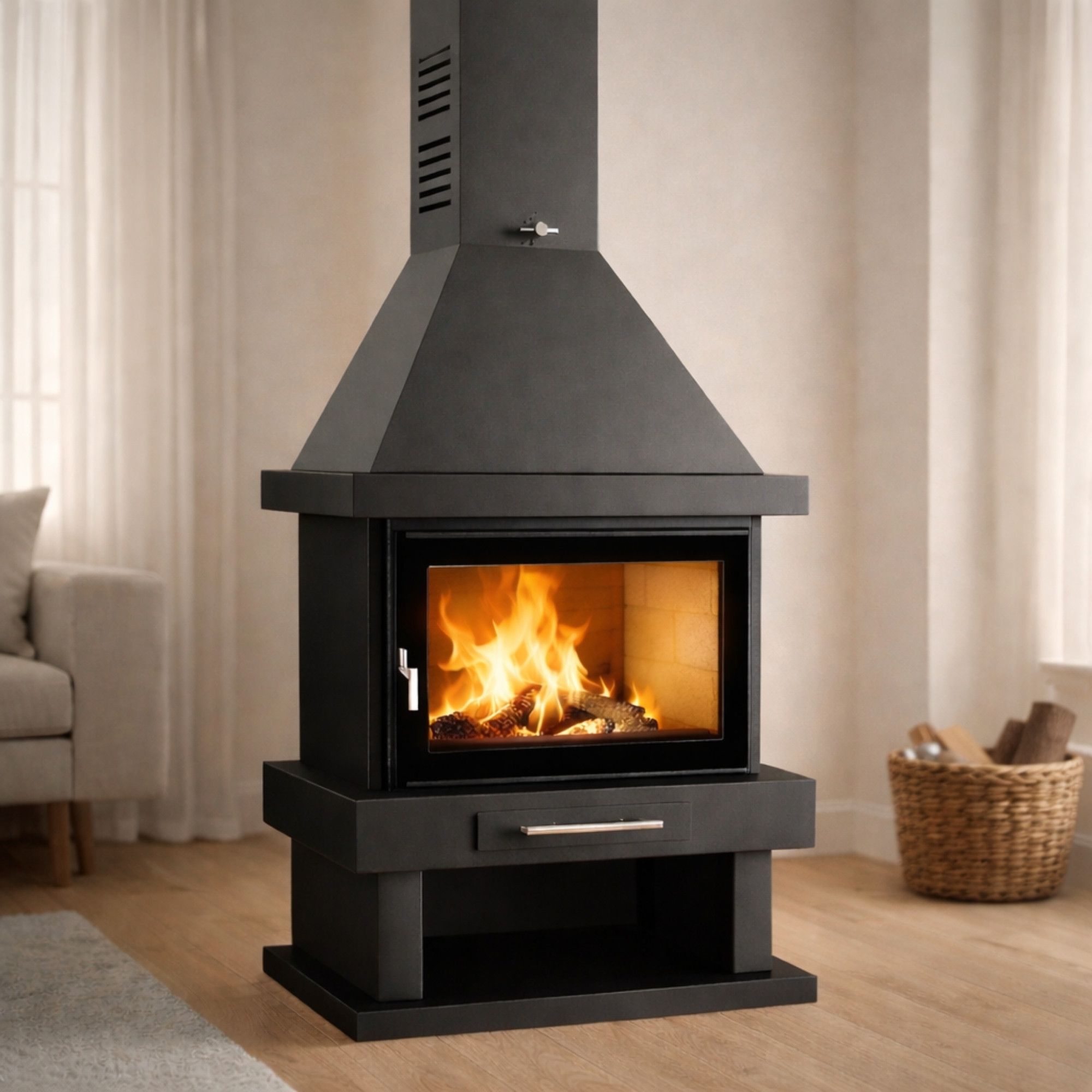 Poêle à bois cheminée - FIREMATIC Denton 13.8 kW