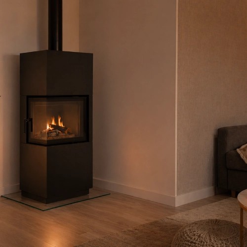 Poêle à bois Bef Home Kompakt Therm 6 II 6 kW Cheminée d'angle