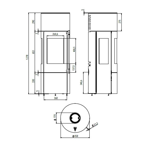 Poêle à bois Haas & Sohn LUMINUS.I hsc 5,5 kW