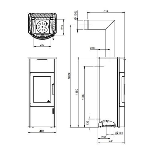 Poêle à bois Austroflamm Bono Xtra 5 kW