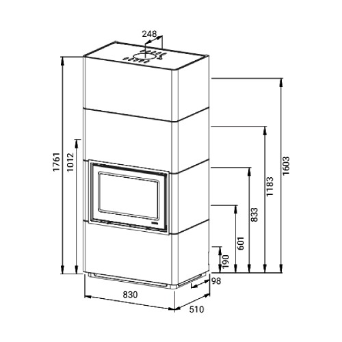 Poêle à bois Lotus Beto 470+ 6 kW