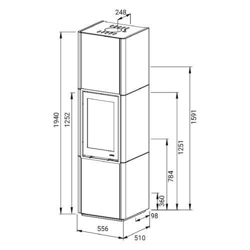 Poêle à bois Lotus Beto 700+ 6 kW