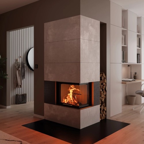 Insert bois Spartherm Varia 2R-55h H²O 7 kW porte coulissante, hydro
