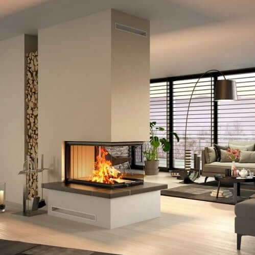 Insert bois Spartherm Arte U-90h 13 kW porte coulissante