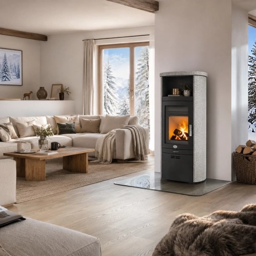 Poêle à bois Max Blank Toulouse WF 6,5 kW accumulateur de chaleur