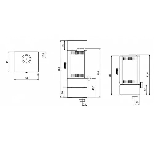 Poêle à granulés Max Blank Lille Basic ll / Lille Basic lll 7,9 kW